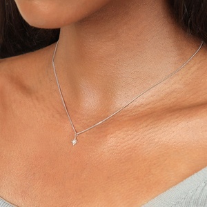 Lyburchi-collar con colgante de estrellas de Crepúsculo, Plata de Ley <span class=keywords><strong>2022</strong></span> chapada en oro, superventas, 925 - Product Image 4