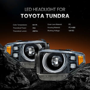 Dot Bi ไฟหน้า LED สำหรับ2014-<span class=keywords><strong>2021</strong></span>, อุปกรณ์เสริมสำหรับรถกระบะโตโยต้าทุนดราไฟหน้ารถบรรทุกประกอบไฟหน้าพร้อมโหมดแสง6โหมด - Product Image 3