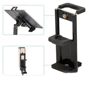 Phổ 2in1 Tripod Núi Điện thoại tablet chủ clip cho Iphone thông minh Điện thoại di động máy tính xách tay ADAPTER kẹp đứng di động hỗ trợ