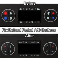 Autocollants de réparation du bouton de commande de l'autoradio sur le tableau de bord Autocollant décoratif du bouton de climatisation Décoration intérieure pour GM Chevrolet