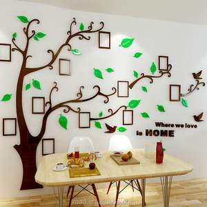 Grande albero foto cornice soggiorno camera dei bambini foto albero 3D acrilico adesivi da parete decorazioni murali <span class=keywords><strong>per</strong></span> la casa - Product Image 5