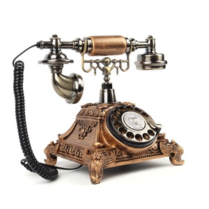 <span class=keywords><strong>Telefono</strong></span> <span class=keywords><strong>Vintage</strong></span> per Matrimonio con Funzione di Richiamata, Guestbook Audio, Memoria 8GB, Design Retrò, Finitura Dorata - Product Image 4