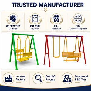 SageDelightRides <span class=keywords><strong>Altalena</strong></span> a Piattaforma Tandem per Parco Giochi Commerciale Esterno, Robusta, per Bambini, in Acciaio Zincato, per Scuole, Vendita all'Ingrosso - Product Image 4