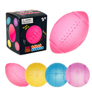 High Quality TPR Maltose Colorful Basketball Tennis <b>Baseball</b> Football Pressure Release Soft Squeeze Squishy Toys for Kids - Product Image 1