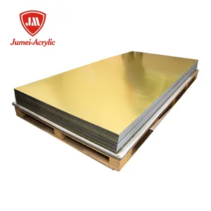 Jumei 2 مللي متر سميكة 4x8ft PMMA اللون الفضة وردة ذهبية مرآة الاكريليك ورقة