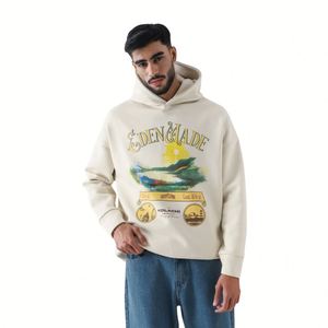 Sweat à capuche <span class=keywords><strong>Eden</strong></span> Glade à imprimé graphique pour homme, en molleton de coton, streetwear tendance, unisexe, décontracté, chaud, pour l'hiver - Product Image 3