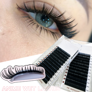 ขนตาปลอมแบบเส้นเดียว รุ่น Stable Base Easy Fan Lashes 1 Layer สีดำด้าน เพิ่มวอลลุ่ม ติดกาว 0.03 CC D 8-17MIX พร้อมส่ง - Product Image 4
