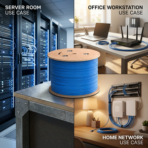 <span class=keywords><strong>สาย</strong></span>เคเบิลอีเธอร์เน็ต Cat5e Cat6 Cat6a Cat7 Cat8 สำหรับเครือข่ายสื่อสาร ความยาว 305 ม. 1000 ฟุต แบบ UTP FTP FFTP STP CCA CCS BC ขนาด 23AWG - Product Image 3