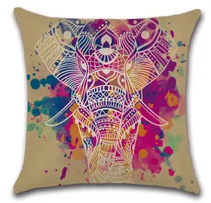 Elephant patterns 3d digital printed sofa seat cushion covers and pillow covers