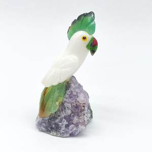 Ruby Zoisite/Calcita Blanca/Crisoprasa/Ametista, talla M, talla de pájaro lorico, BJ2639 - Product Image 1