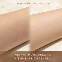 Crème solaire hydratante SPF 50 1,69 fl oz |   Glow Natural Face Sans Effet Blanchesur Acide Hyaluronique Niacinamide Sans Huile