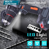 Tournevis électrique sans fil professionnel de qualité industrielle, à batterie lithium haute puissance, à percussion 13 mm, pour la construction