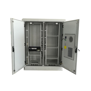 Armoire de communication extérieure OLT à double compartiment, armoire intégrée à trois unités avec UPS 100AH12V - Product Image 1