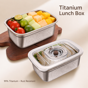 Rapid Cooling <b>Metal</b> Food Container Rectangle Fresh Storage <b>Lunch</b> <b>Box</b> Modern Design Fruit Pattern - Product Image 2