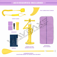 Planche à pagaie gonflable pliable WAVEAXE, Stand Up Paddle Board (SUP), planche de surf ISUP, fabrication OEM sur mesure, vente en gros, usine de Weihai, Chine.
