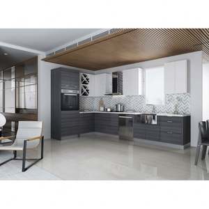 Gabinetes de Cocina Modernos de Madera Maciza con Acabado Lacado de Alta Calidad, Estilo Shaker, Ensamblaje Propio, Diseño Personalizado con Isla - Product Image 5