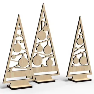 Decorazioni personalizzate dell'albero di Natale-nuovo file decorativo di taglio laser di sicuro