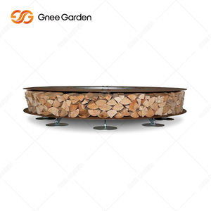 कॉर्टेन स्टील रेस्तरां पैटियो फिरिट टेबल टेबल इंडर फिरेट टेबल के साथ - Product Image 4