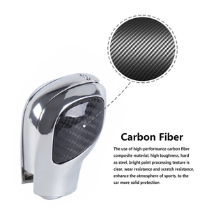 Palanca de Cambios Automática para Coche, Pomo de Palanca de Cambios de Fibra de Carbono Compatible con VW <span class=keywords><strong>Golf</strong></span> 6 <span class=keywords><strong>7</strong></span> <span class=keywords><strong>R</strong></span> GTI Passat B7 B8 CC R20 Jetta MK6 GLI <span class=keywords><strong>DSG</strong></span> Emblem - Product Image 4