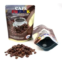 Sachet plat à fond plat en aluminium avec bec verseur, thermoscellable, à fermeture éclair, pour friandises pour chiens et animaux de compagnie, bonbons, noix, café, thé, aliments pour bébés