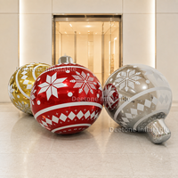 Sphère de Noël gonflable réfléchissante brillante, grande boule miroir, ornement géant pour la décoration d'événements en magasin, de fêtes