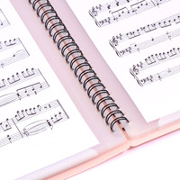 Fournitures de bureau scolaires, classeur à spirales A4, organiseur, grande capacité, classeur pour partitions de musique de piano avec 20 pochettes en plastique