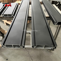 de conducción de coche con soporte de monitor único, kit de simulación de carreras de extrusión de aluminio negro, 4080