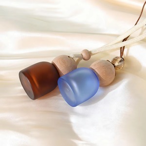 Empty Hanging 10ml Colored Car Air Freshener <b>Bottle</b> Car Perfume <b>Diffuser</b> <b>Bottles</b> Aromatherapy Fragrance Pendant Glass <b>Bottle</b> - Product Image 5