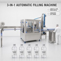 Ligne de production industrielle clé en main pour l'embouteillage d'eau pure minérale 330 ml 500 ml, ligne de production de machines à eau en bouteille automatique