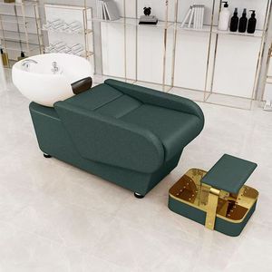 Hot Sale Shampoo <b>Bed</b> with Ceramic Basin for Hair Salon Beauty Furniture for Massage Salon - Product Image 1
