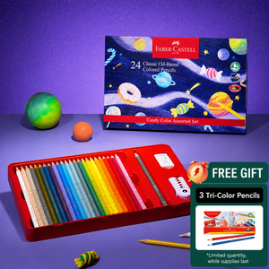 Ensemble de crayons de couleur à base d'huile <span class=keywords><strong>Faber</strong></span>-<span class=keywords><strong>castell</strong></span> 24 couleurs, crayons d'art aux tons bonbons pour le <span class=keywords><strong>dessin</strong></span> et le croquis - Product Image 2