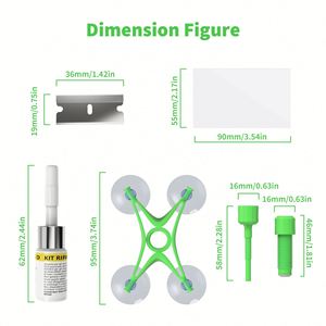 Sikeo WRK19001, Nuevo Lanzamiento, Herramienta Blanca para Reparación de Parabrisas de Automóvil con Fluido Reparador de Vidrio y Material Plástico para Todas las Estaciones - Product Image 5