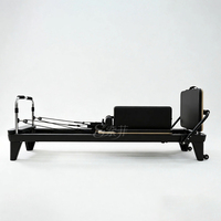 Reformer Pilates Commercial en Aluminium Noir Laqué de Haute Qualité – Lit de Pilates pour le Renforcement Musculaire