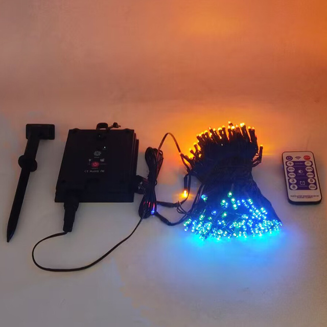 500 LED RGB Solar Christmas Lights Outdoor Waterproof with Remote Timer +USB+8 Modes Solar Powered Fairy String Lights