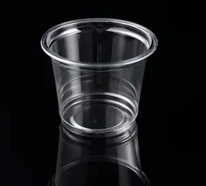Özel LOGO baskı plastik bardak tek kullanımlık buz kahve soğuk fincan PET RPET düşük adedi kapaklı payet