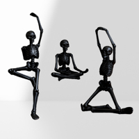 Nichts sehen, nichts hören, nichts sagen Skelette - Maßgefertigte Polyresin-Kunststatuen, Gotische Dekoration für Zuhause & Büro
