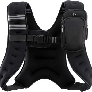 Chaleco con peso para correr y hacer ejercicio, ajustable, negro, equipo de ejercicio para adultos, chaleco de gravedad de color sólido - Product Image 1