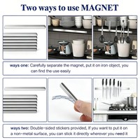 Bande magnétique néodyme autocollante multi-usages, aimant rectangulaire en forme de bande pour usage domestique
