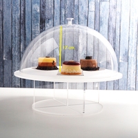 Vente en gros Présentoir en plexi acrylique Présentoir à pâtisserie en acrylique pour gâteaux et tartes