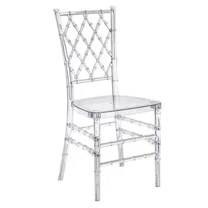 Yinma factory acrylic chairs clear dining room furniture with cushion