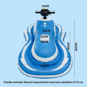 Regalo per le Vacanze: Moto d'Acqua Elettrica Gonfiabile Ricaricabile per Bambini, Barca Elettrica in PVC per Divertimento Estivo - Product Image 2