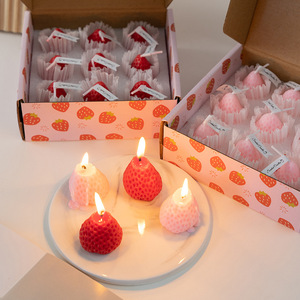 Wholesale High Quality Fruit <strong>Red</strong> Pink Strawberry Scented <strong>Candles</strong> Creative Handmade Gift Art <strong>Funny</strong> Scented <strong>Candles</strong> - Product Image 3