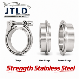 JTLD 3 "Inch <span class=keywords><strong>76mm</strong></span> 304 Pince à dégagement rapide en acier inoxydable Assemblage de pinces à bande en <span class=keywords><strong>V</strong></span> (2 brides et 1 pince) - Product Image 1