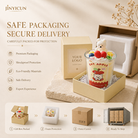 Bougie parfumée artisanale en cire de soja avec décoration ours, en pot dessert, marque privée OEM, pour boutiques et marques de détail