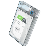 Boîtier USB 3.0 SATA pour disque dur de 3,5 pouces, installation facile, boîtier en plastique pour disque dur externe ou SSD