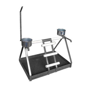 Toptan küçük masa üstü Metal/metalik çelik/demir kuş oyna standı amerika papağanı kakadu PET merkezleri kafes taşıyıcı ev tipi - Product Image 5