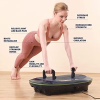 M Crazy Fitness 3D Vibrationsplatte ABS+Stahl 120kg Max. Belastung 400W Motor LED-Tastensteuerung 12 Monate Garantie Heimgebrauch Sicher 1-99
