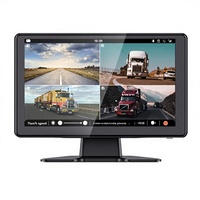 Moniteur de détection d'angle mort BSD 4 canaux 10,1 pouces avec écran IPS, CarPlay intégré, imagerie panoramique à 360 degrés, DVR de véhicule quad 1080P