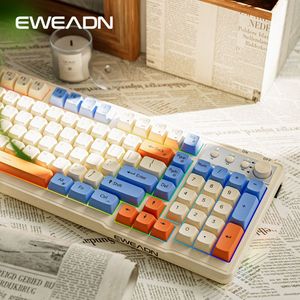 Teclado numérico EWEADN V98 PBT para Bluetooth 5,0 inalámbrico <span class=keywords><strong>RGB</strong></span> retroiluminado con sensación táctil silenciosa para oficina y juegos en escritorio - Product Image 1