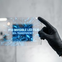 Pantalla LED Invisible de Alta Transparencia P10, Enrollable, para Fachadas de Vidrio, Publicidad en Ventanas de Centros Comerciales